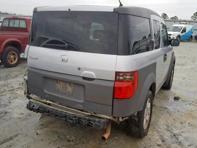 5J6YH285X4L006930 - 2004 HONDA ELEMENT EX SILVER photo 4