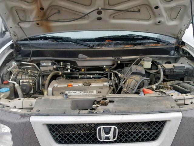 5J6YH285X4L006930 - 2004 HONDA ELEMENT EX SILVER photo 7