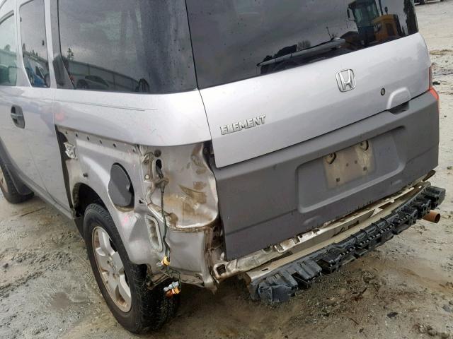 5J6YH285X4L006930 - 2004 HONDA ELEMENT EX SILVER photo 9