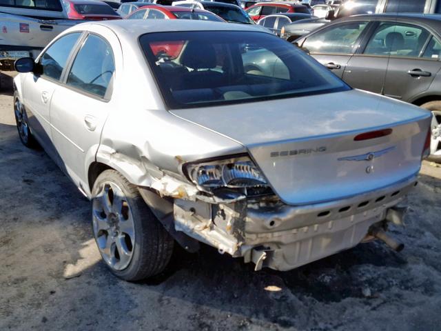 1C3EL46R24N357459 - 2004 CHRYSLER SEBRING LX SILVER photo 3