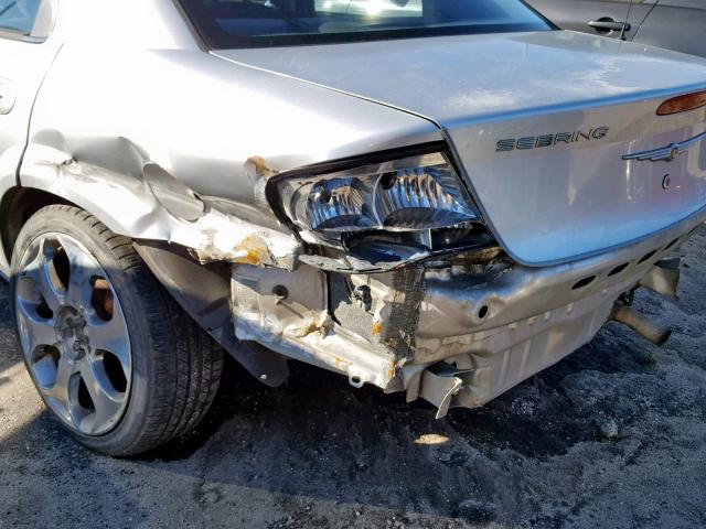 1C3EL46R24N357459 - 2004 CHRYSLER SEBRING LX SILVER photo 9