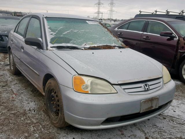 1HGES15162L014656 - 2002 HONDA CIVIC DX SILVER photo 1