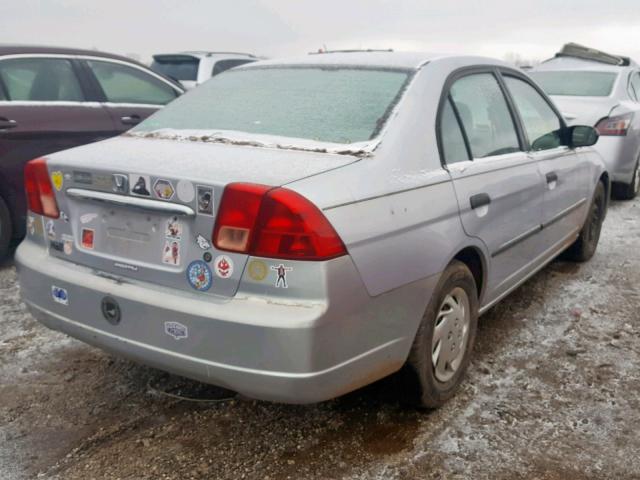 1HGES15162L014656 - 2002 HONDA CIVIC DX SILVER photo 4