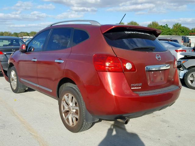 JN8AS5MTXBW181399 - 2011 NISSAN ROGUE S BURGUNDY photo 3