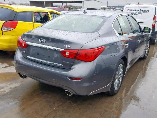 JN1BV7AR4FM390170 - 2015 INFINITI Q50 BASE GRAY photo 4