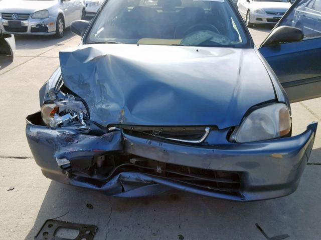 JHMEJ6620WS008710 - 1998 HONDA CIVIC DX BLUE photo 7