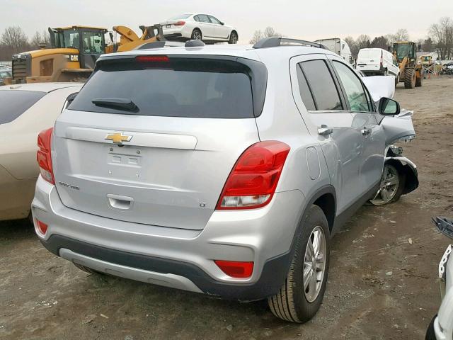 3GNCJPSB4JL358151 - 2018 CHEVROLET TRAX 1LT SILVER photo 4