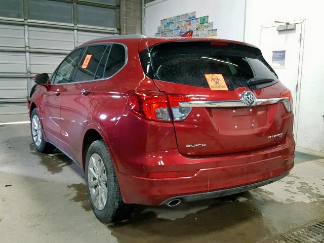 LRBFX2SAXJD051814 - 2018 BUICK ENVISION E RED photo 3