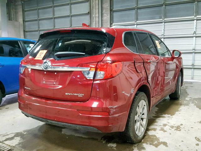 LRBFX2SAXJD051814 - 2018 BUICK ENVISION E RED photo 4