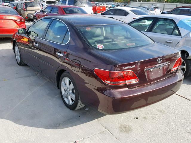 JTHBA30G155141379 - 2005 LEXUS ES 330 BURGUNDY photo 3