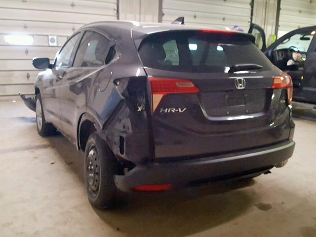 3CZRU6H71GM727584 - 2016 HONDA HR-V EXL BLACK photo 3