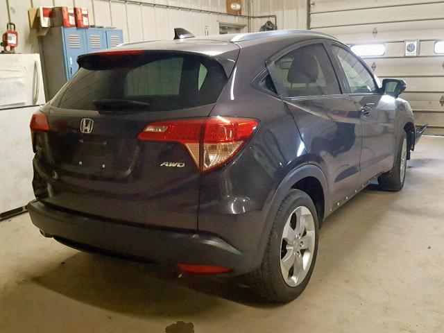 3CZRU6H71GM727584 - 2016 HONDA HR-V EXL BLACK photo 4