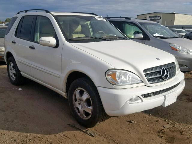 4JGAB57E43A416656 - 2003 MERCEDES-BENZ ML 350 WHITE photo 1