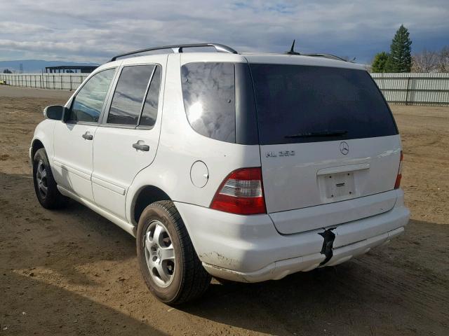 4JGAB57E43A416656 - 2003 MERCEDES-BENZ ML 350 WHITE photo 3