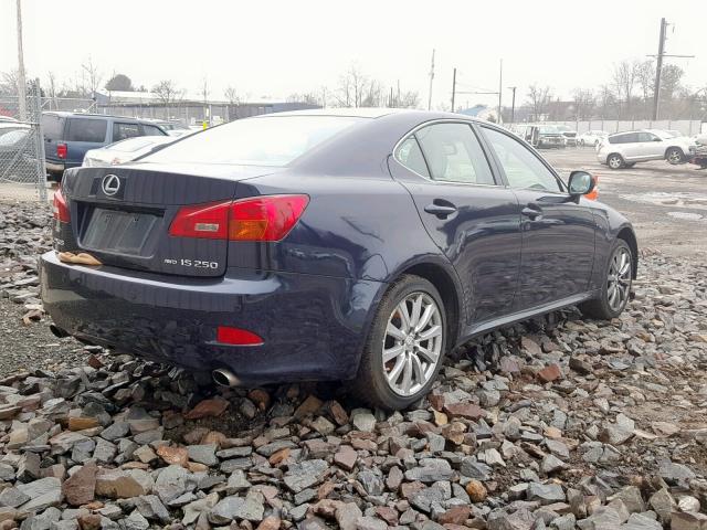 JTHCK262165001521 - 2006 LEXUS IS 250 BLUE photo 4