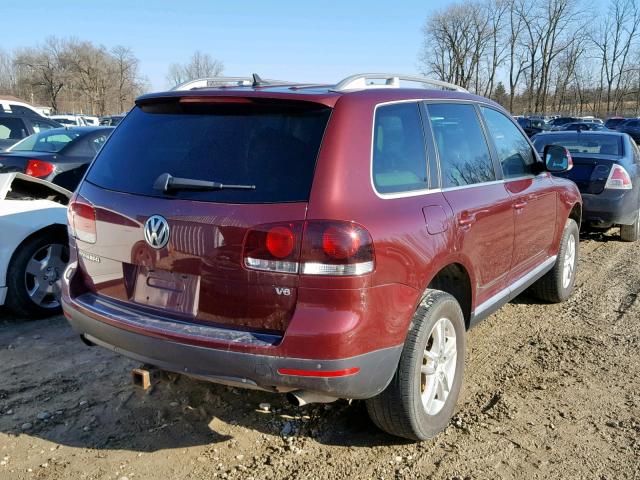 WVGBE77L48D008864 - 2008 VOLKSWAGEN TOUAREG 2 BURGUNDY photo 4