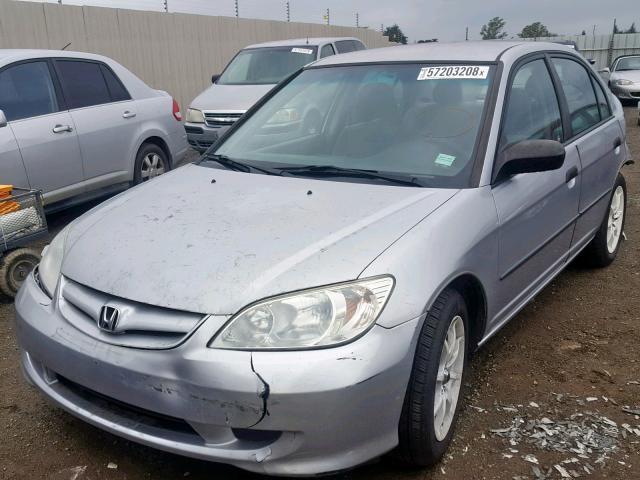 2HGES16364H574872 - 2004 HONDA CIVIC DX V SILVER photo 2