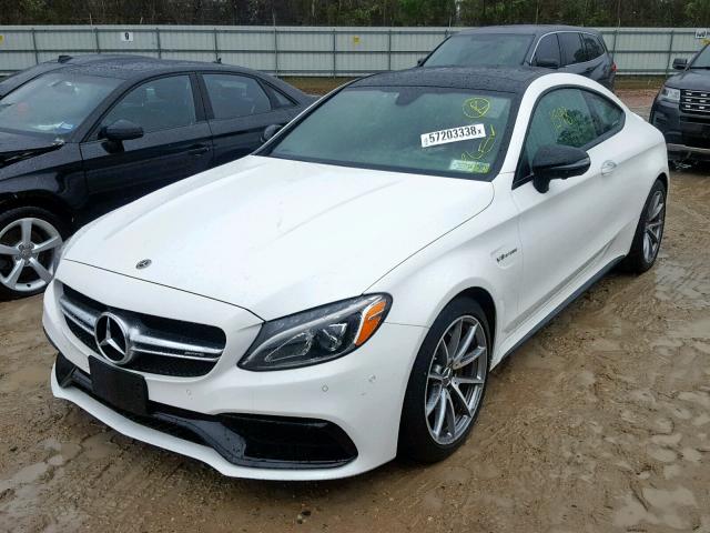 WDDWJ8GB3JF627003 - 2018 MERCEDES-BENZ C 63 AMG WHITE photo 2