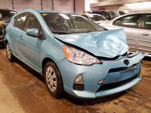 JTDKDTB36E1061568 - 2014 TOYOTA PRIUS C BLUE photo 1