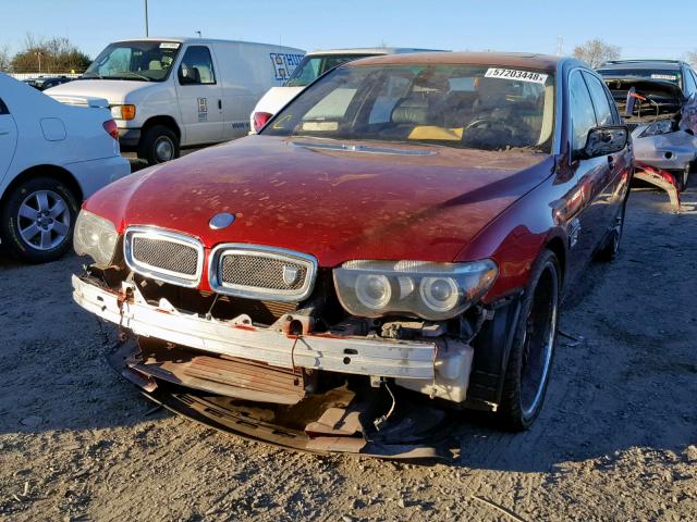 WBAGN63474DS50624 - 2004 BMW 745 LI RED photo 2