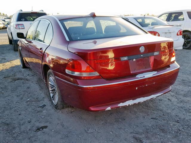 WBAGN63474DS50624 - 2004 BMW 745 LI RED photo 3