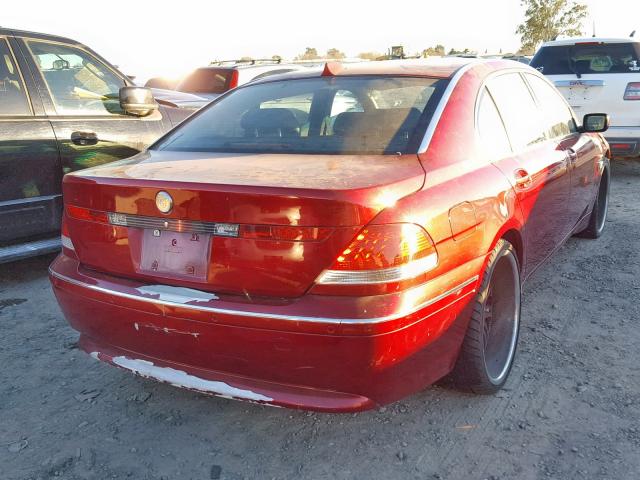 WBAGN63474DS50624 - 2004 BMW 745 LI RED photo 4