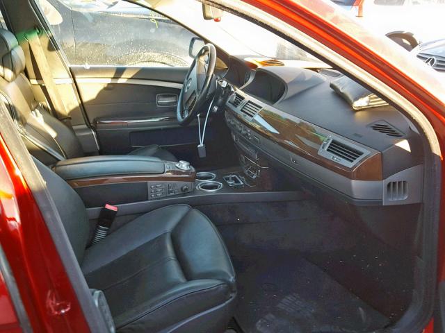 WBAGN63474DS50624 - 2004 BMW 745 LI RED photo 5