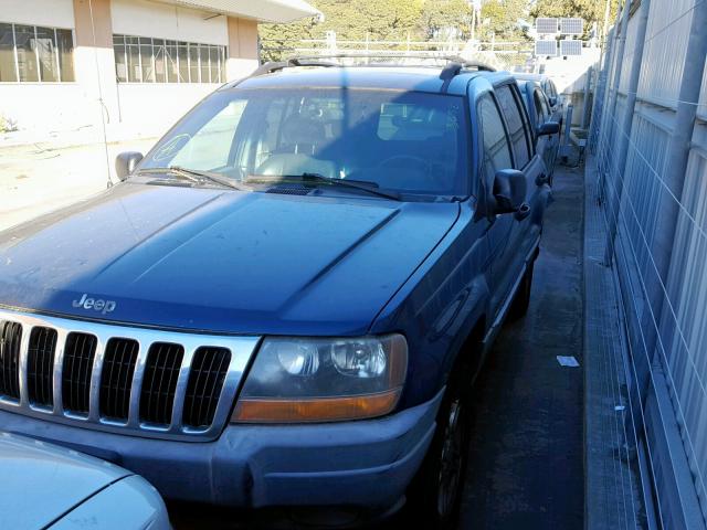 1J4GW48N8YC308414 - 2000 JEEP GRAND CHER BLUE photo 2