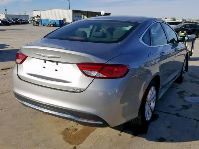 1C3CCCABXGN163892 - 2016 CHRYSLER 200 LIMITE GRAY photo 4