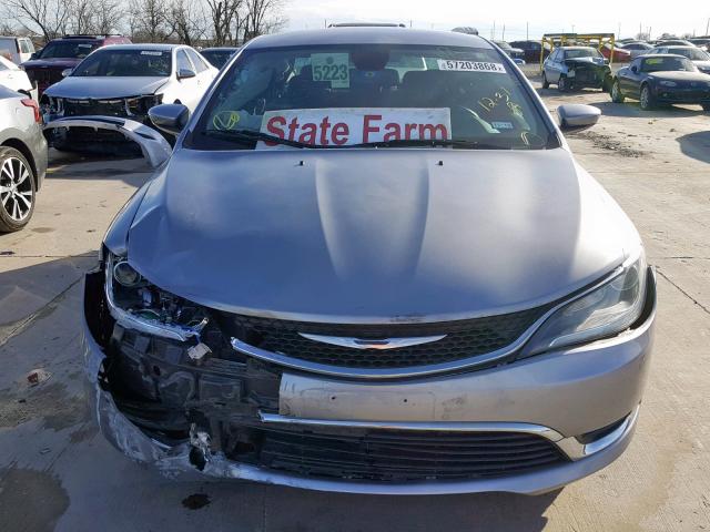 1C3CCCABXGN163892 - 2016 CHRYSLER 200 LIMITE GRAY photo 9