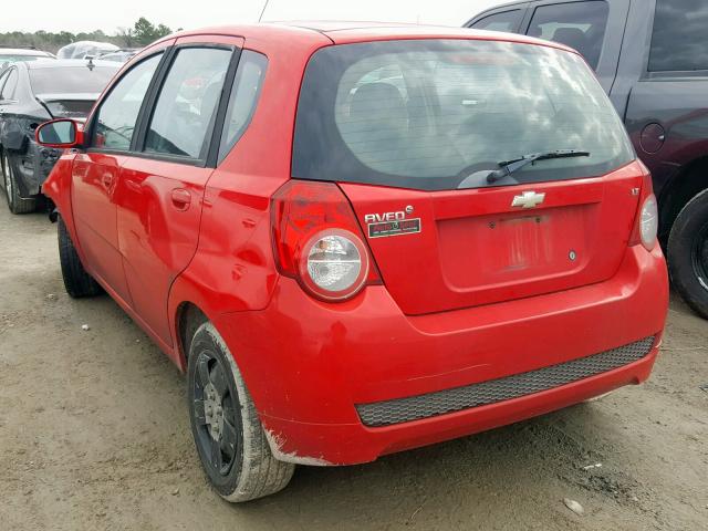KL1TD6DE9BB153968 - 2011 CHEVROLET AVEO LS RED photo 3