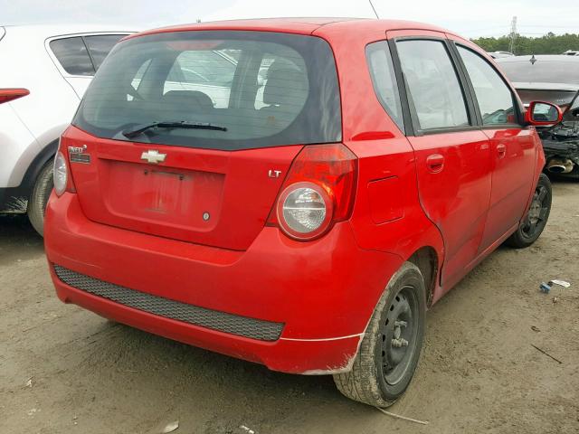 KL1TD6DE9BB153968 - 2011 CHEVROLET AVEO LS RED photo 4