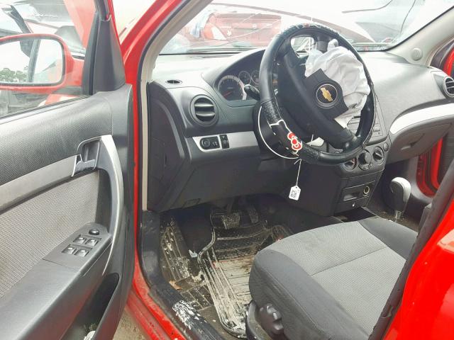 KL1TD6DE9BB153968 - 2011 CHEVROLET AVEO LS RED photo 9