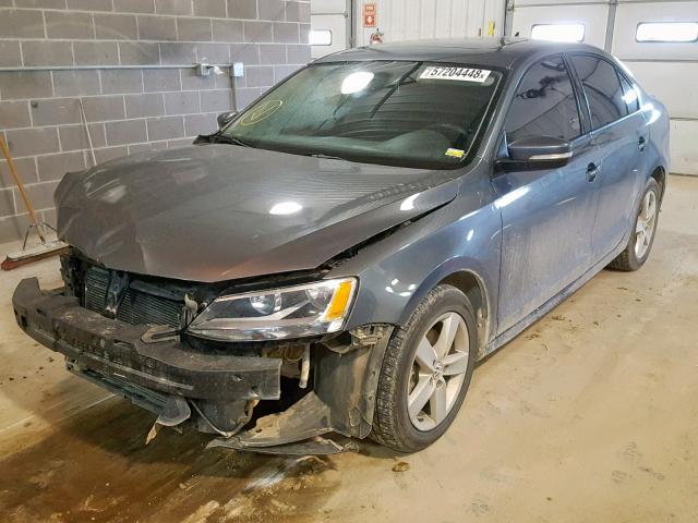 3VW3L7AJ3BM105021 - 2011 VOLKSWAGEN JETTA TDI GRAY photo 2