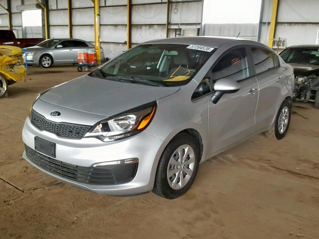 KNADM4A31G6698869 - 2016 KIA RIO LX SILVER photo 2