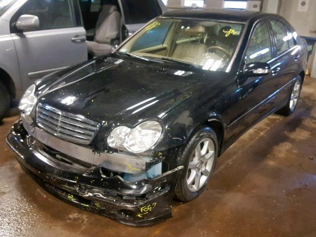 WDBRF92H77F935714 - 2007 MERCEDES-BENZ C 280 4MAT BLACK photo 2