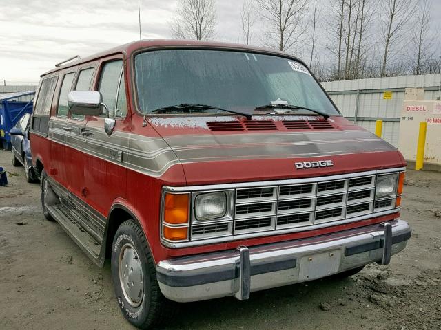 2B6HB23Y1JK128469 - 1988 DODGE RAM VAN B2 RED photo 1