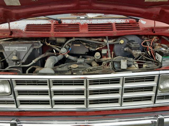 2B6HB23Y1JK128469 - 1988 DODGE RAM VAN B2 RED photo 7