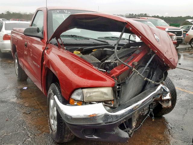 1B7FL26X3XS154394 - 1999 DODGE DAKOTA MAROON photo 1