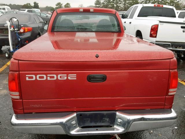 1B7FL26X3XS154394 - 1999 DODGE DAKOTA MAROON photo 5