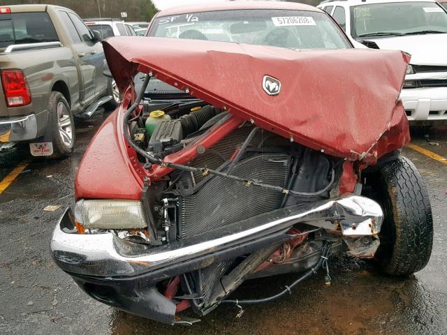 1B7FL26X3XS154394 - 1999 DODGE DAKOTA MAROON photo 9