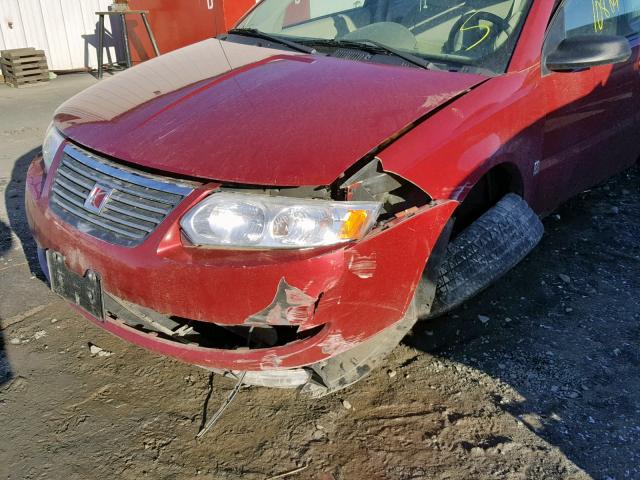 1G8AL55F57Z159537 - 2007 SATURN ION LEVEL BURGUNDY photo 9