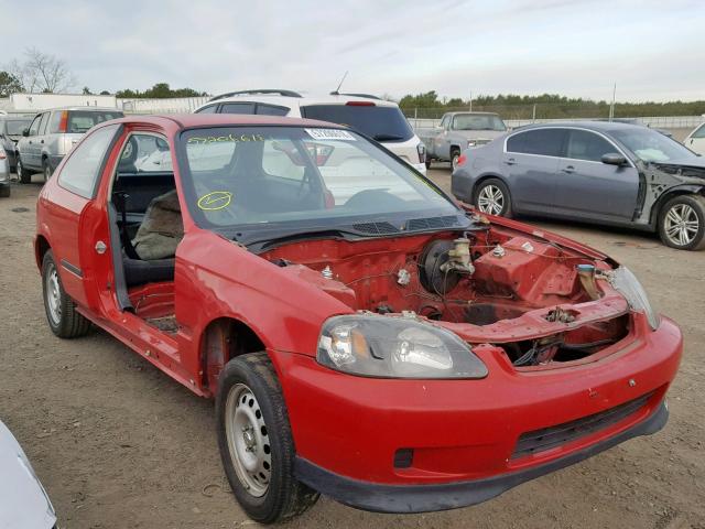 2HGEJ6341TH108763 - 1996 HONDA CIVIC DX RED photo 1