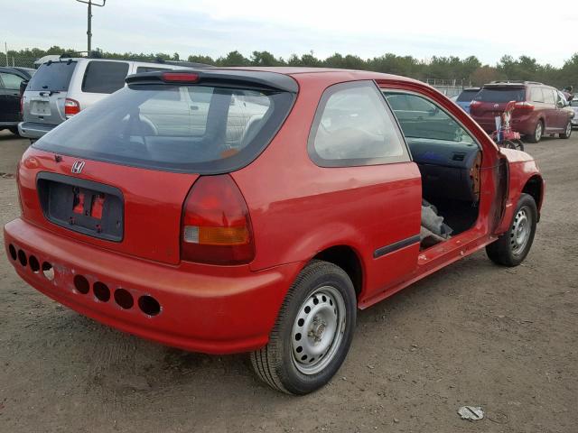 2HGEJ6341TH108763 - 1996 HONDA CIVIC DX RED photo 4