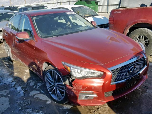 JN1BV7AR8EM705521 - 2014 INFINITI Q50 BASE RED photo 1