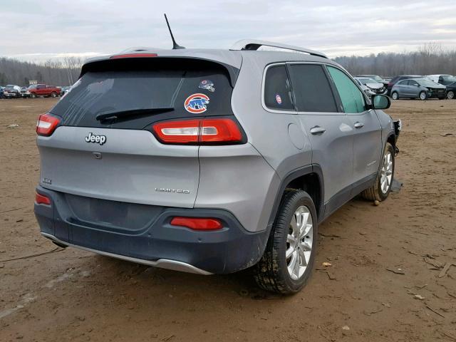 1C4PJLDB3FW669958 - 2015 JEEP CHEROKEE L SILVER photo 4