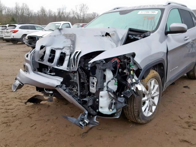 1C4PJLDB3FW669958 - 2015 JEEP CHEROKEE L SILVER photo 9