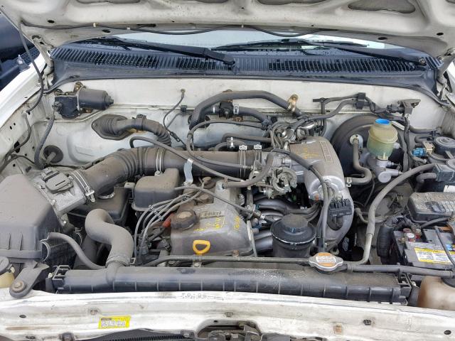 4TANL42N0WZ170789 - 1998 TOYOTA TACOMA WHITE photo 7