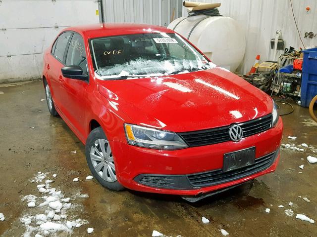 3VW2K7AJ9EM220788 - 2014 VOLKSWAGEN JETTA BASE 红色 照片 1