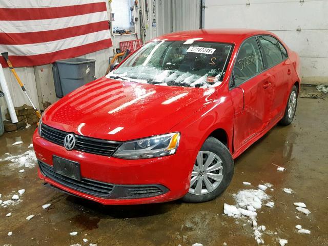 3VW2K7AJ9EM220788 - 2014 VOLKSWAGEN JETTA BASE 红色 照片 2